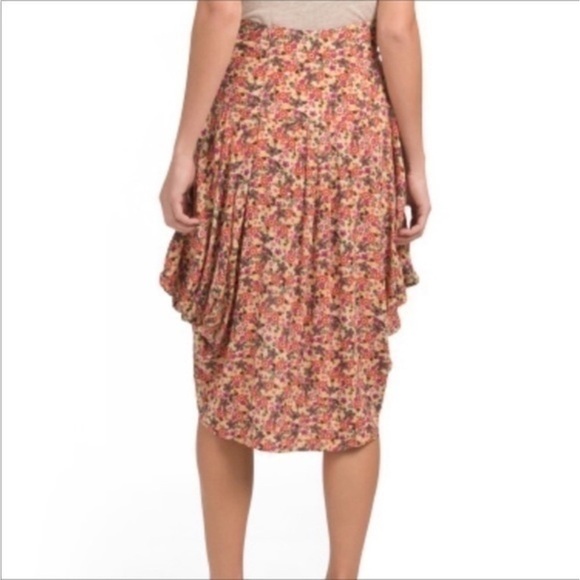 FREE PEOPLE flounce floral asymmetrical skirt - Picture 13 of 13